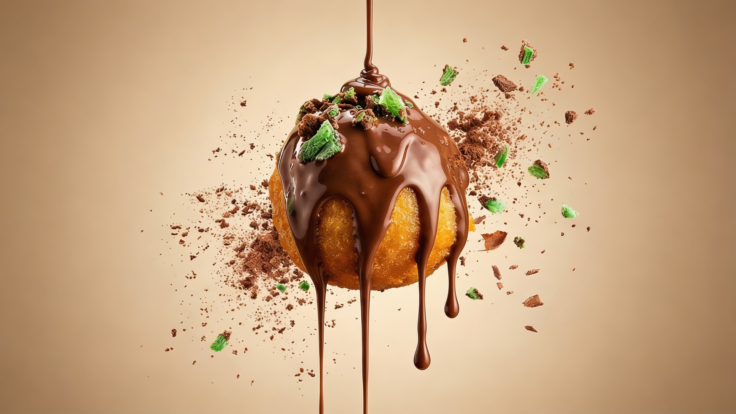 Peppermint Crisp Puff, cool peppermint and crunchy crisp on warm puffs